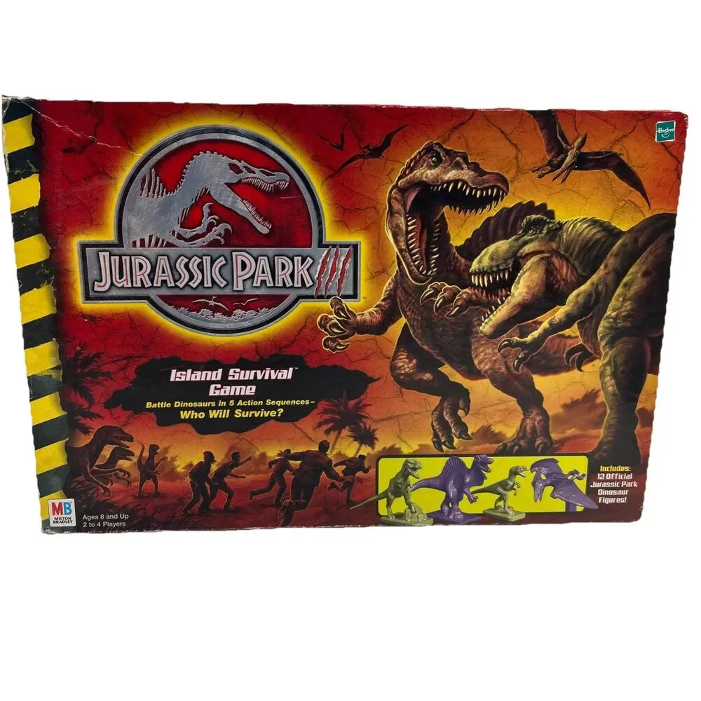 JURASSIC PARK III 3 Island Survival Board Game (98% Complete) Vintage